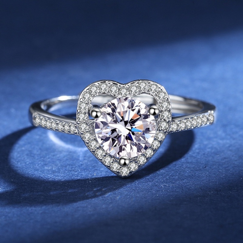Certified 1ct. t.w.Color Grade D Moissanite Diamond Wedding Ring